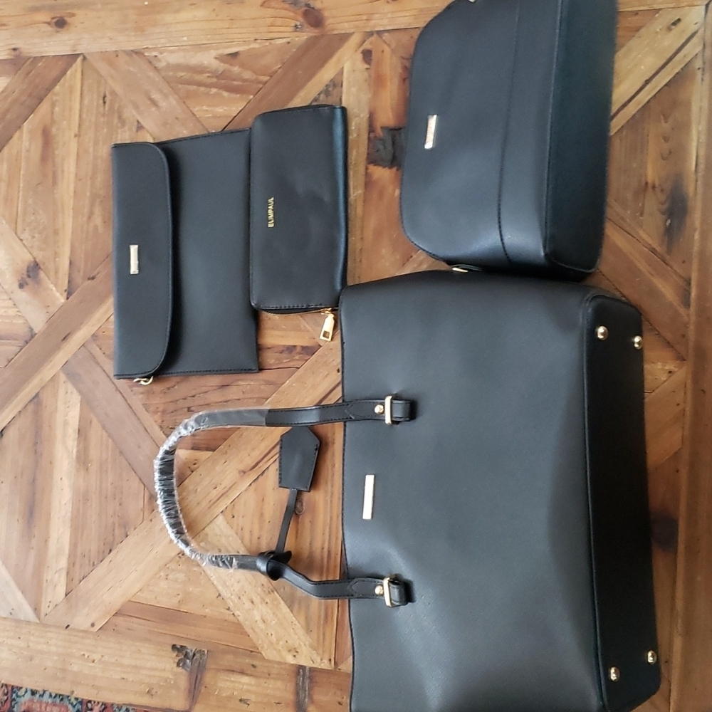 4 pcs Elimpaul All fit in one Traveling Tote , crossbag , wallet and Billfold